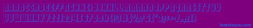 shogunate3d Font – Blue Fonts on Purple Background