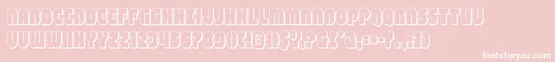 shogunate3d Font – White Fonts on Pink Background