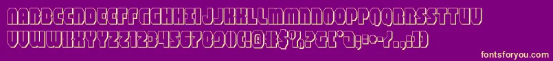 shogunate3d Font – Yellow Fonts on Purple Background