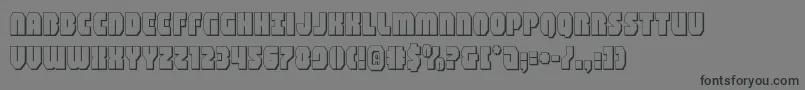 shogunate3d Font – Black Fonts on Gray Background