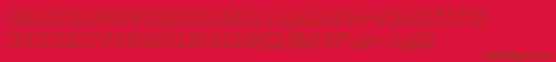 shogunate3d Font – Brown Fonts on Red Background