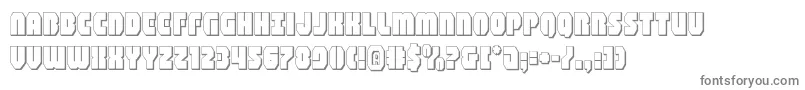 shogunate3d Font – Gray Fonts on White Background
