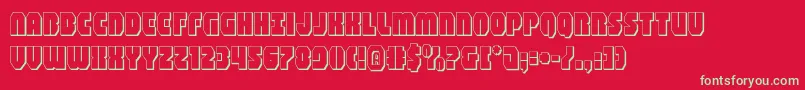 shogunate3d Font – Green Fonts on Red Background