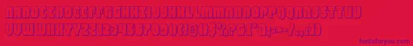 shogunate3d Font – Purple Fonts on Red Background