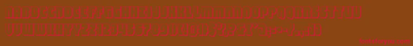 shogunate3d Font – Red Fonts on Brown Background