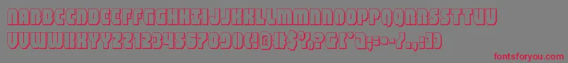 shogunate3d Font – Red Fonts on Gray Background