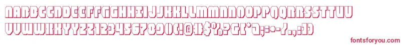 shogunate3d Font – Red Fonts on White Background