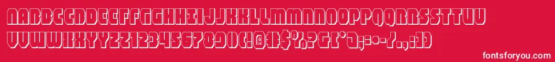 shogunate3d Font – White Fonts on Red Background