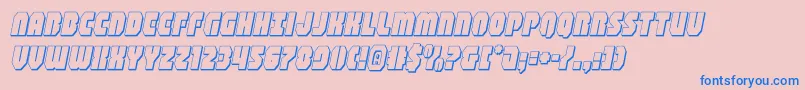shogunate3dital Font – Blue Fonts on Pink Background
