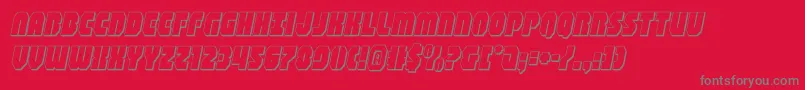 shogunate3dital Font – Gray Fonts on Red Background