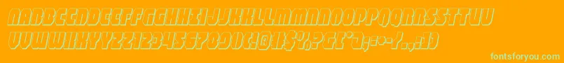 shogunate3dital Font – Green Fonts on Orange Background