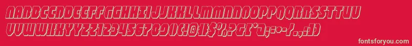 shogunate3dital Font – Green Fonts on Red Background