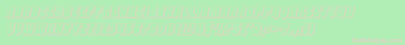 shogunate3dital Font – Pink Fonts on Green Background