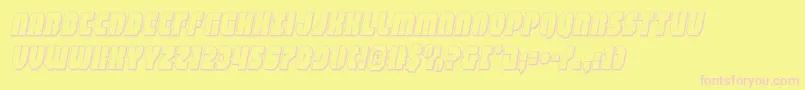 shogunate3dital Font – Pink Fonts on Yellow Background