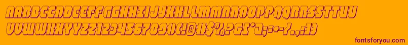 shogunate3dital Font – Purple Fonts on Orange Background