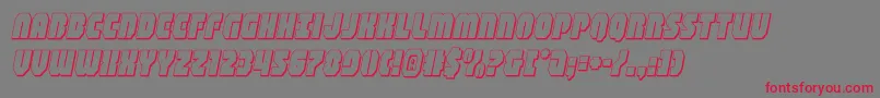 shogunate3dital Font – Red Fonts on Gray Background