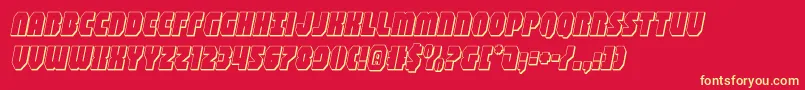 shogunate3dital Font – Yellow Fonts on Red Background