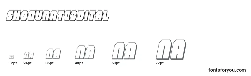 Shogunate3dital Font Sizes