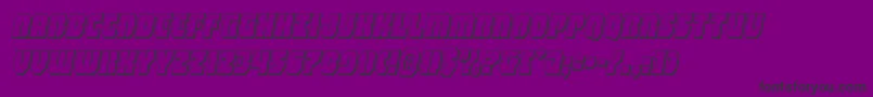 shogunate3dital-Schriftart – Schwarze Schriften auf violettem Hintergrund