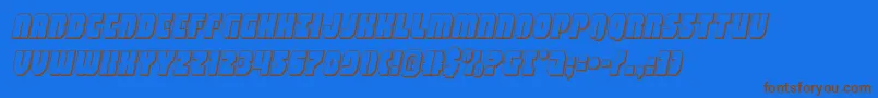 shogunate3dital Font – Brown Fonts on Blue Background