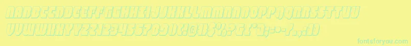 fuente shogunate3dital – Fuentes Verdes Sobre Fondo Amarillo