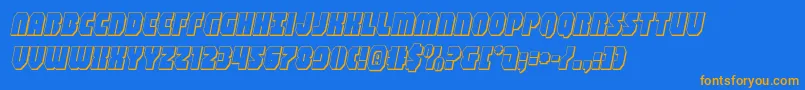shogunate3dital Font – Orange Fonts on Blue Background