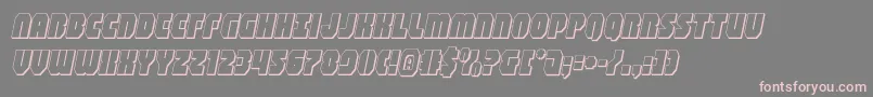 shogunate3dital-Schriftart – Rosa Schriften auf grauem Hintergrund