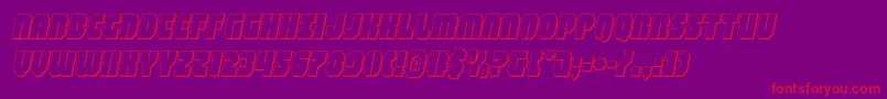 shogunate3dital-fontti – punaiset fontit violetilla taustalla