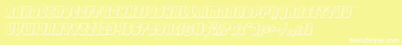 shogunate3dital Font – White Fonts on Yellow Background