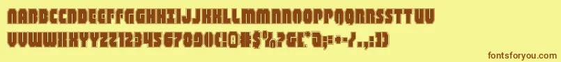 shogunateacad Font – Brown Fonts on Yellow Background