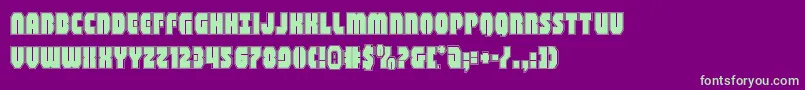 shogunateacad Font – Green Fonts on Purple Background