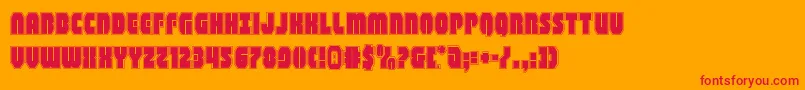 shogunateacad Font – Red Fonts on Orange Background