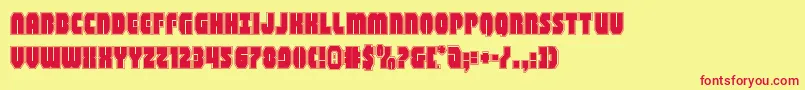 shogunateacad Font – Red Fonts on Yellow Background