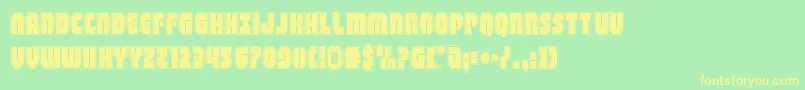 shogunateacad Font – Yellow Fonts on Green Background