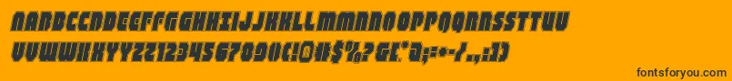 shogunateacadital Font – Black Fonts on Orange Background