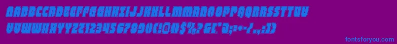 shogunateacadital Font – Blue Fonts on Purple Background