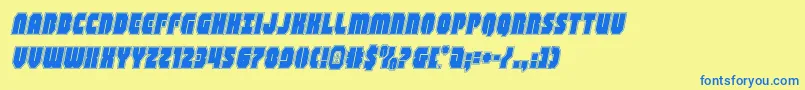 shogunateacadital Font – Blue Fonts on Yellow Background