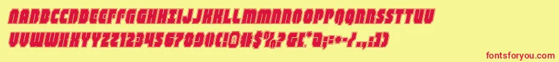 shogunateacadital Font – Red Fonts on Yellow Background