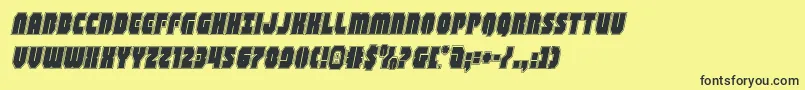 shogunateacadital Font – Black Fonts on Yellow Background