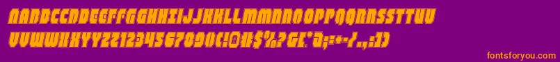 shogunateacadital Font – Orange Fonts on Purple Background