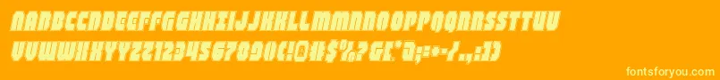 shogunateacadital Font – Yellow Fonts on Orange Background