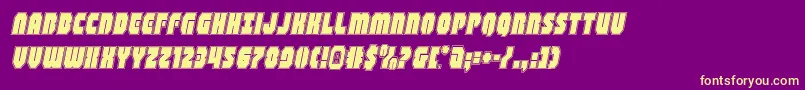 shogunateacadital Font – Yellow Fonts on Purple Background