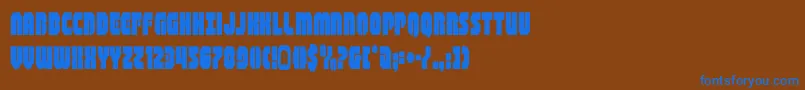 shogunatecond Font – Blue Fonts on Brown Background