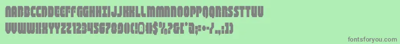 shogunatecond Font – Gray Fonts on Green Background