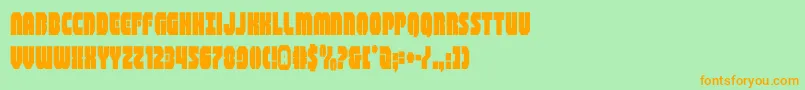 Шрифт shogunatecond – оранжевые шрифты на зелёном фоне