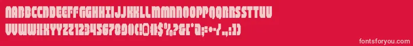 shogunatecond Font – Pink Fonts on Red Background