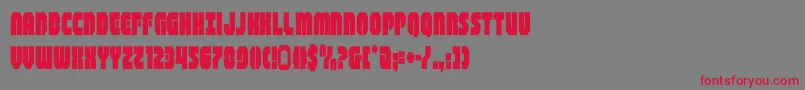 フォントshogunatecond – 赤い文字の灰色の背景