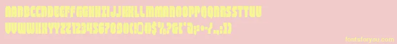 shogunatecond Font – Yellow Fonts on Pink Background