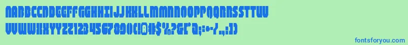 shogunatecond-fontti – siniset fontit vihreällä taustalla
