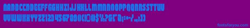 フォントshogunatecond – 紫色の背景に青い文字